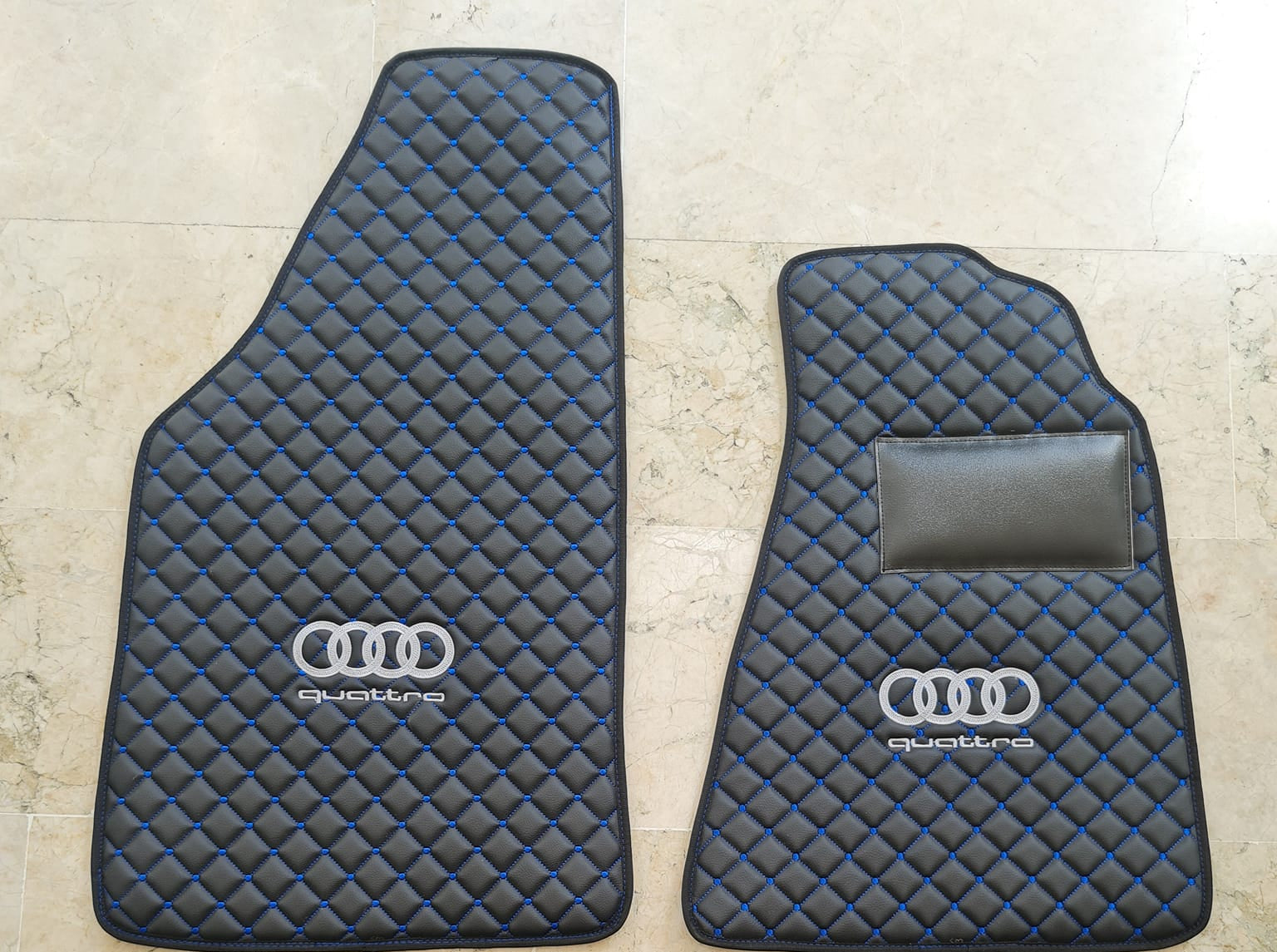 Audi Luxury Custom Car Mats – Tailored Fit, Quilted Faux Leather & Custom Logo Embroidery