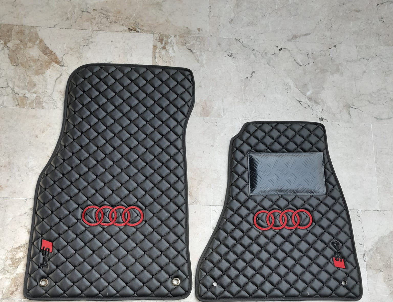 Audi Luxury Custom Car Mats – Tailored Fit, Quilted Faux Leather & Custom Logo Embroidery