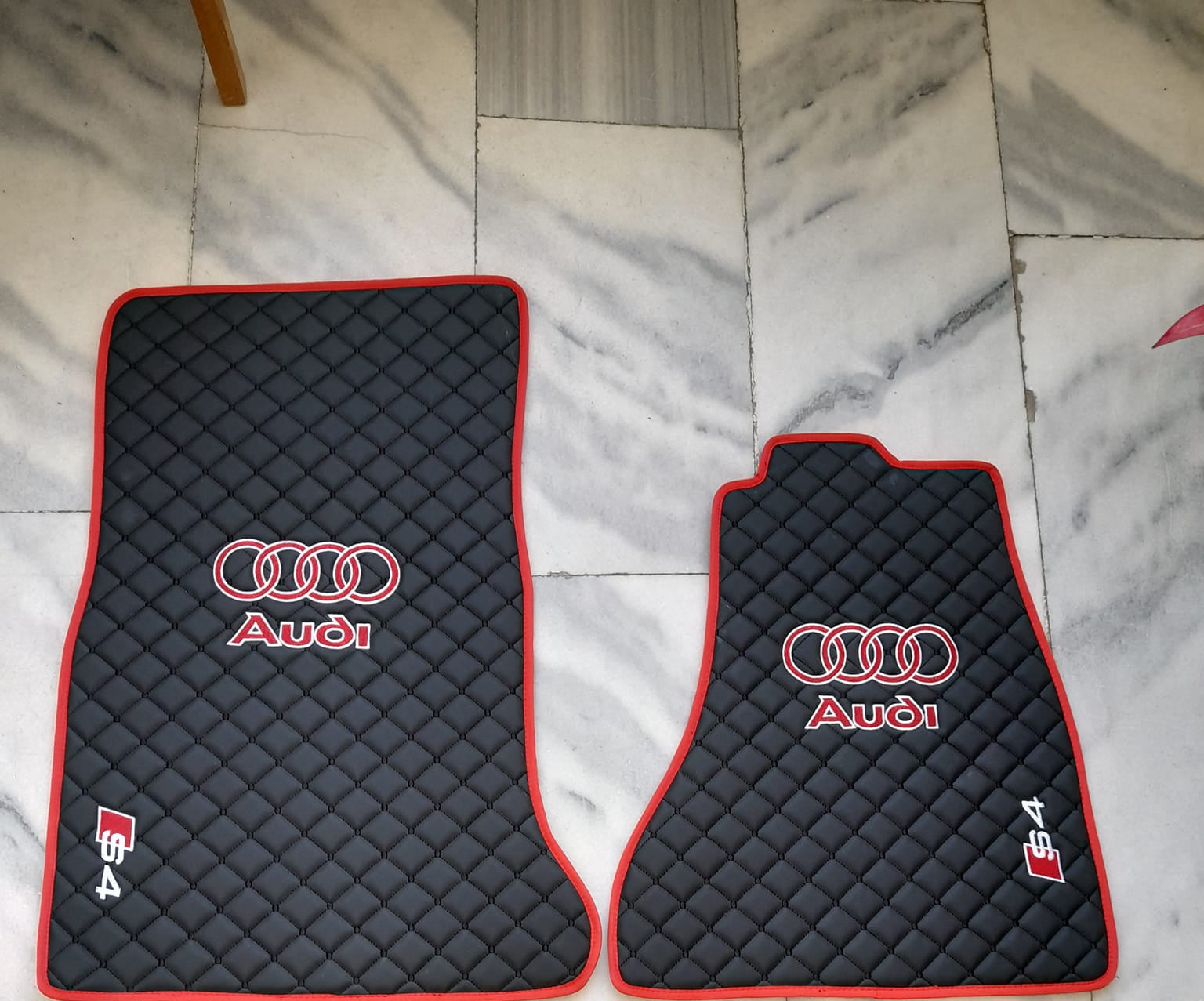 Audi Luxury Custom Car Mats – Tailored Fit, Quilted Faux Leather & Custom Logo Embroidery