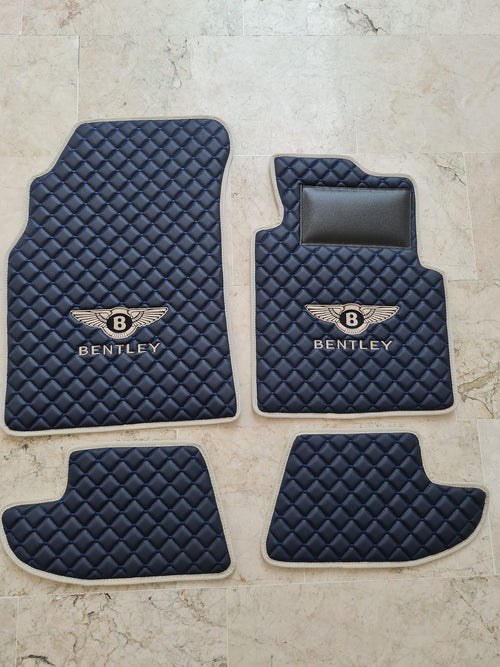 Bently Luxury Custom Car Mats – Tailored Fit, Quilted Faux Leather & Custom Logo Embroidery