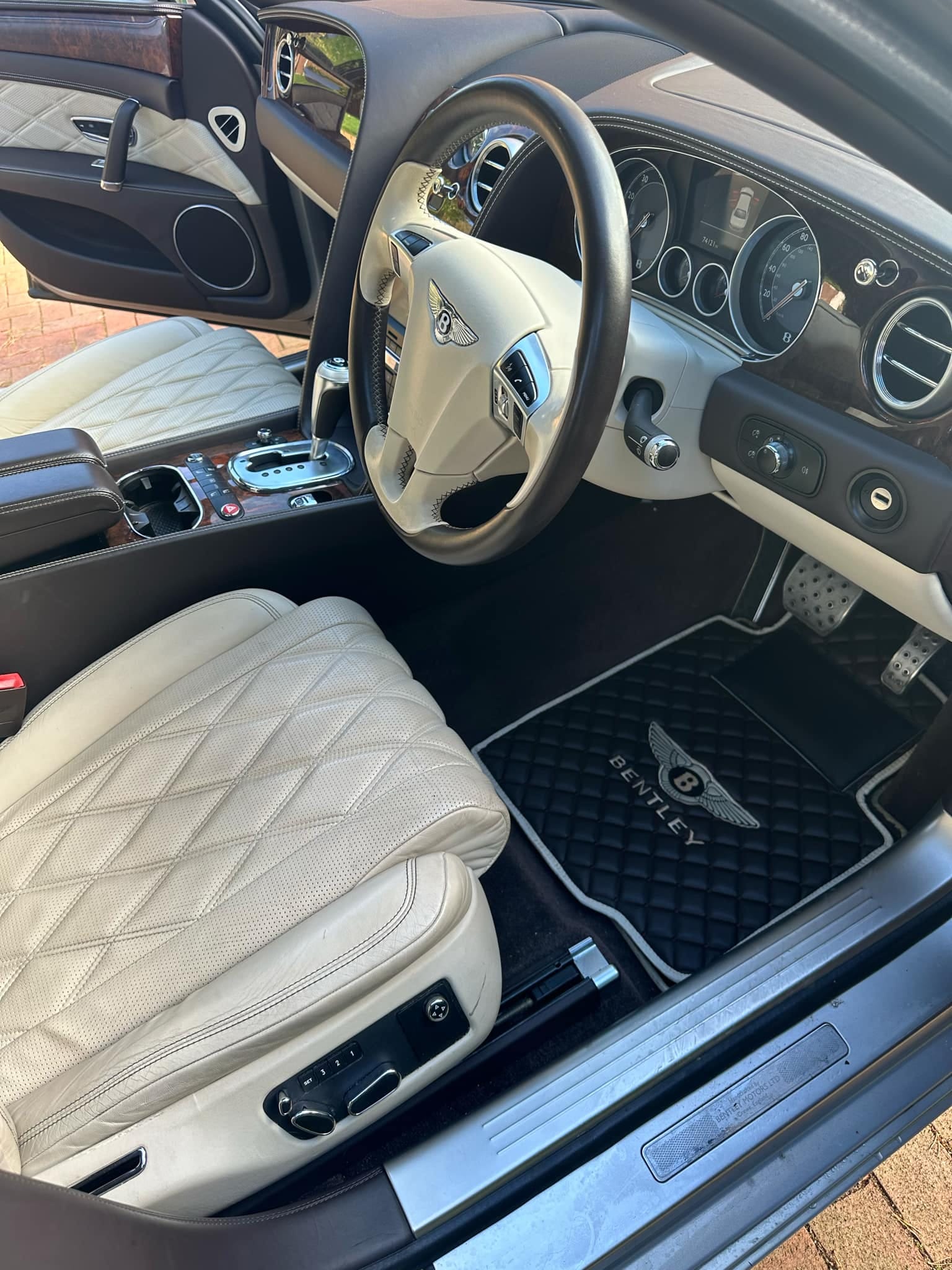 Bently Luxury Custom Car Mats – Tailored Fit, Quilted Faux Leather & Custom Logo Embroidery