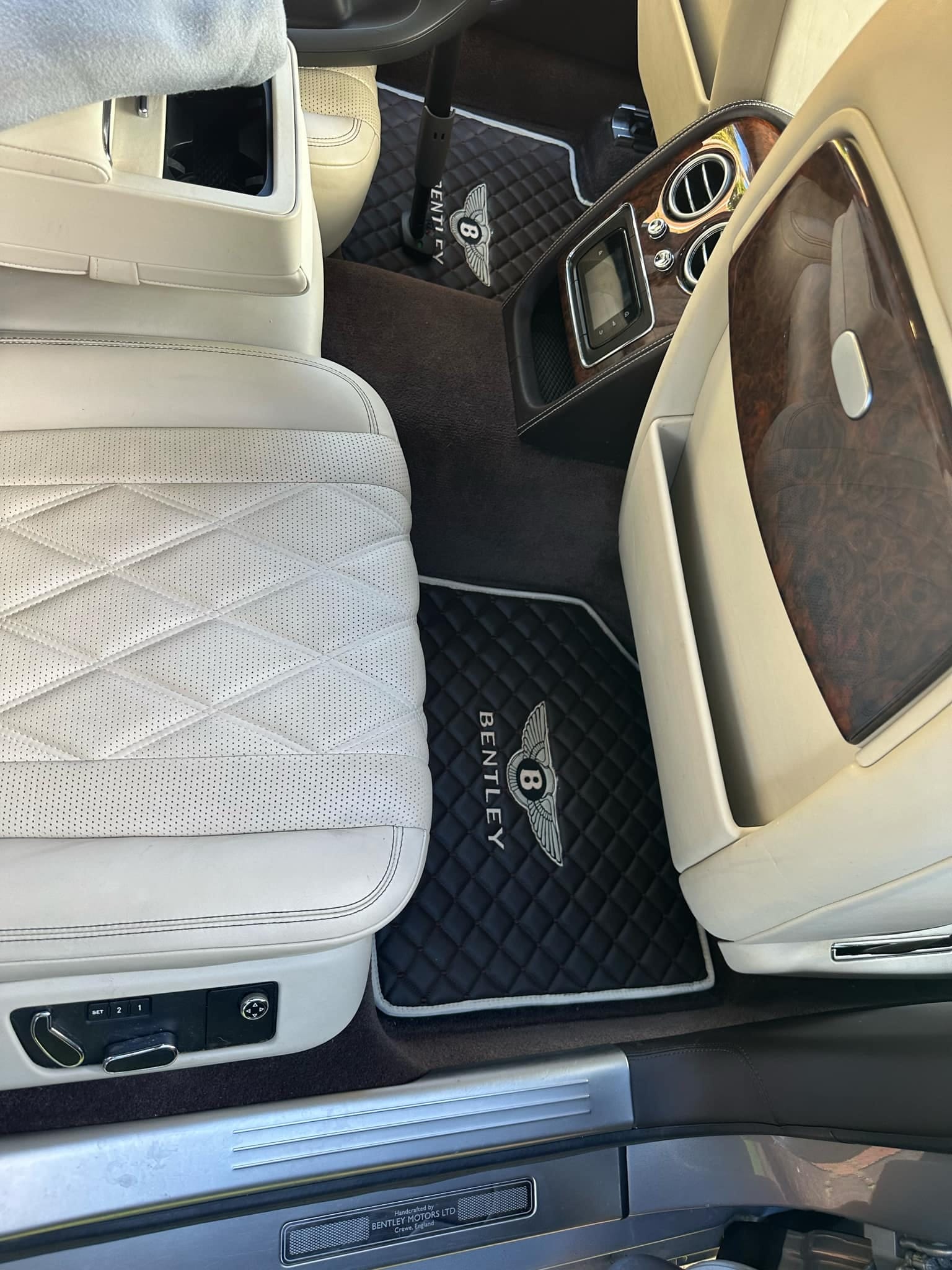 Bently Luxury Custom Car Mats – Tailored Fit, Quilted Faux Leather & Custom Logo Embroidery