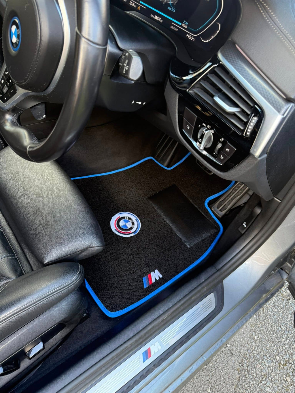 BMW Luxury Custom Car Mats – Tailored Fit, Quilted Faux Leather & Custom Logo Embroidery