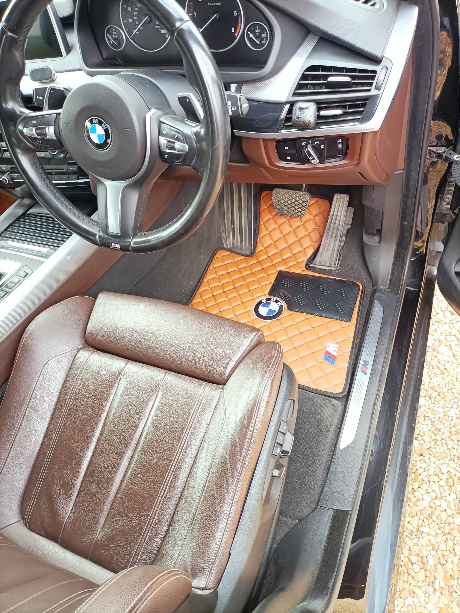 BMW Luxury Custom Car Mats – Tailored Fit, Quilted Faux Leather & Custom Logo Embroidery