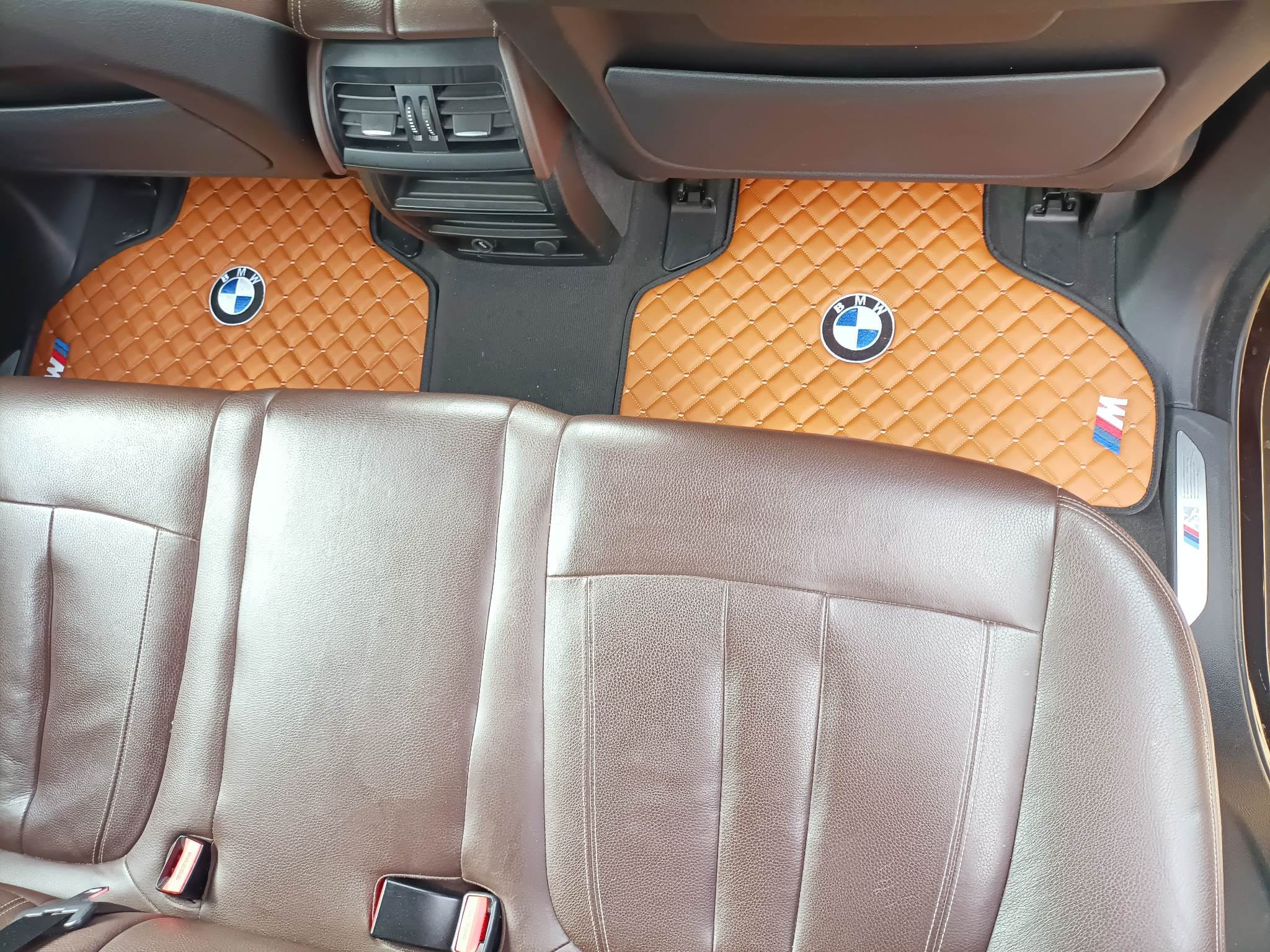 BMW Luxury Custom Car Mats – Tailored Fit, Quilted Faux Leather & Custom Logo Embroidery