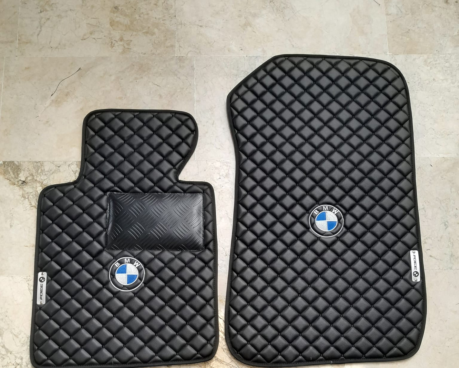 BMW Luxury Custom Car Mats – Tailored Fit, Quilted Faux Leather & Custom Logo Embroidery