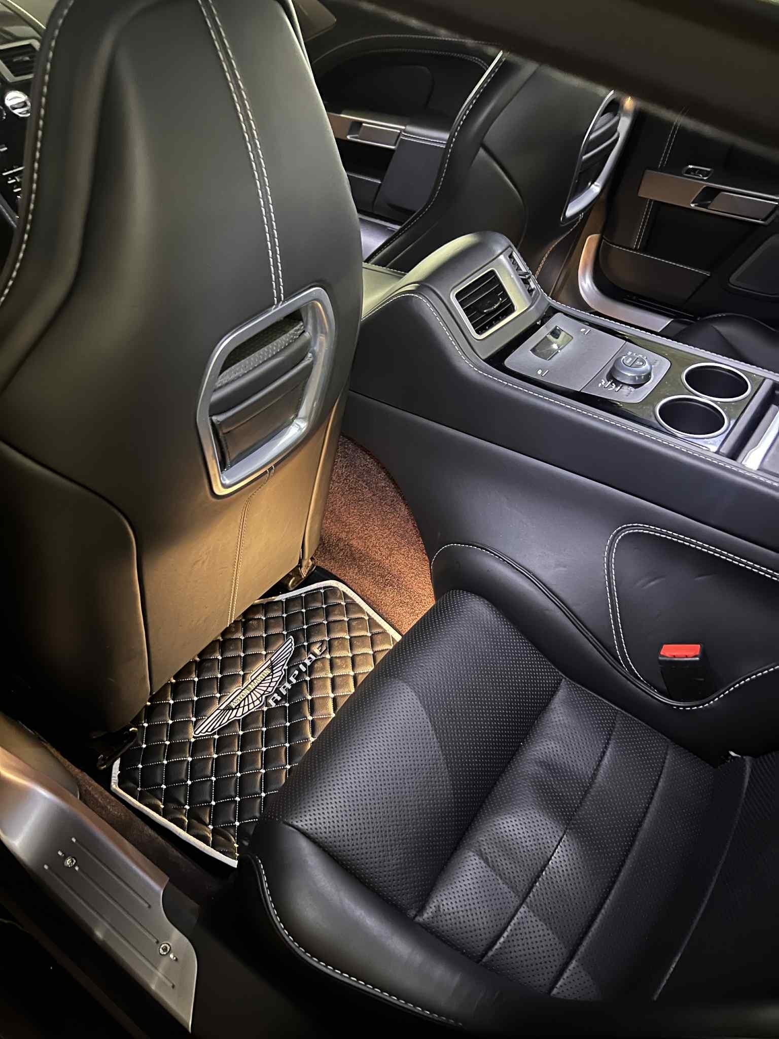 Aston Martin Luxury Custom Car Mats – Tailored Fit, Quilted Faux Leather & Custom Logo Embroidery