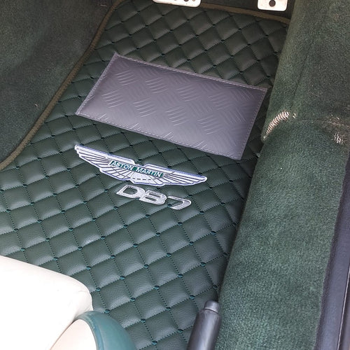 Aston Martin Luxury Custom Car Mats – Tailored Fit, Quilted Faux Leather & Custom Logo Embroidery