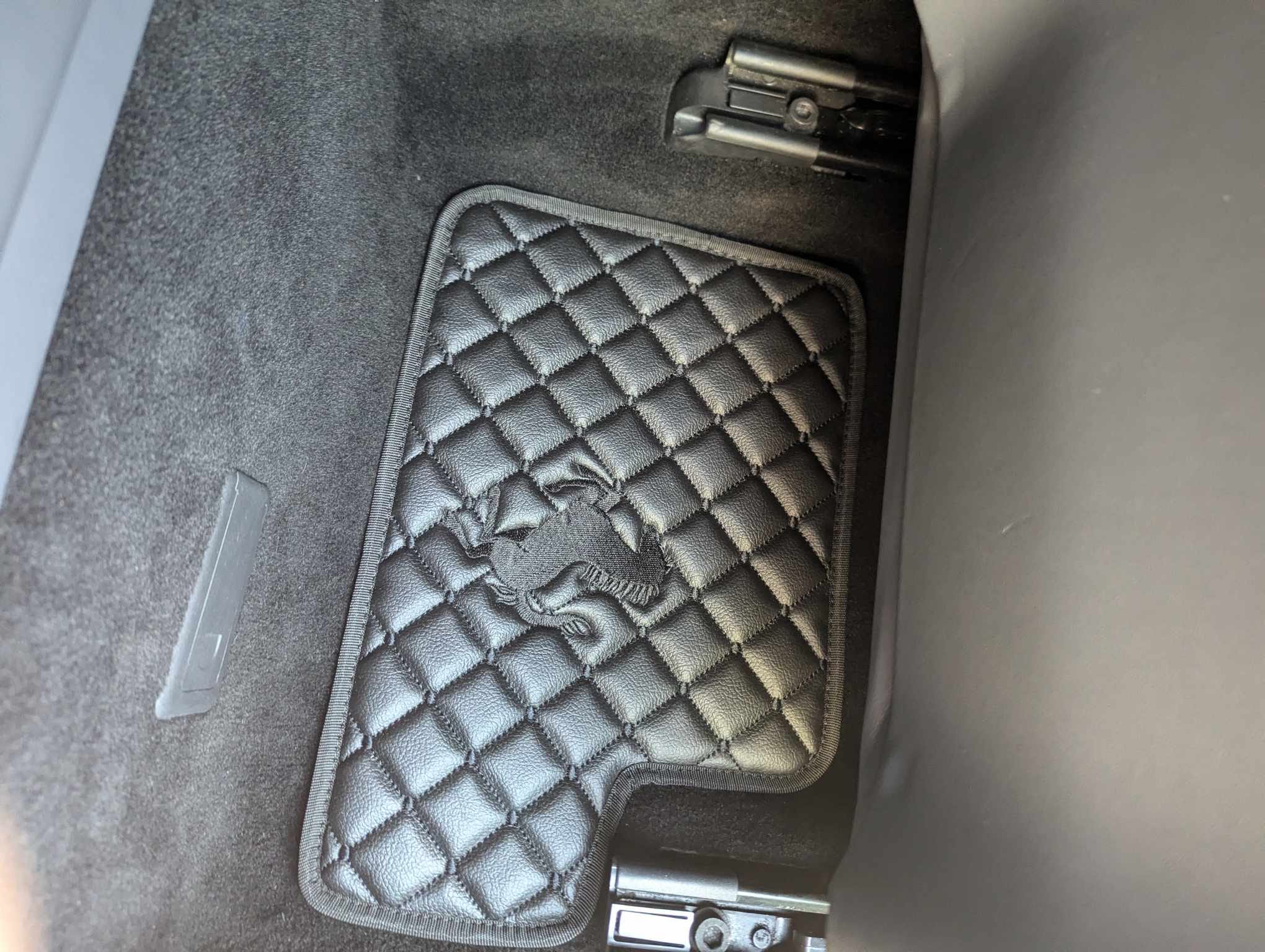 Ferrari Luxury Custom Car Mats – Tailored Fit, Quilted Faux Leather & Custom Logo Embroidery