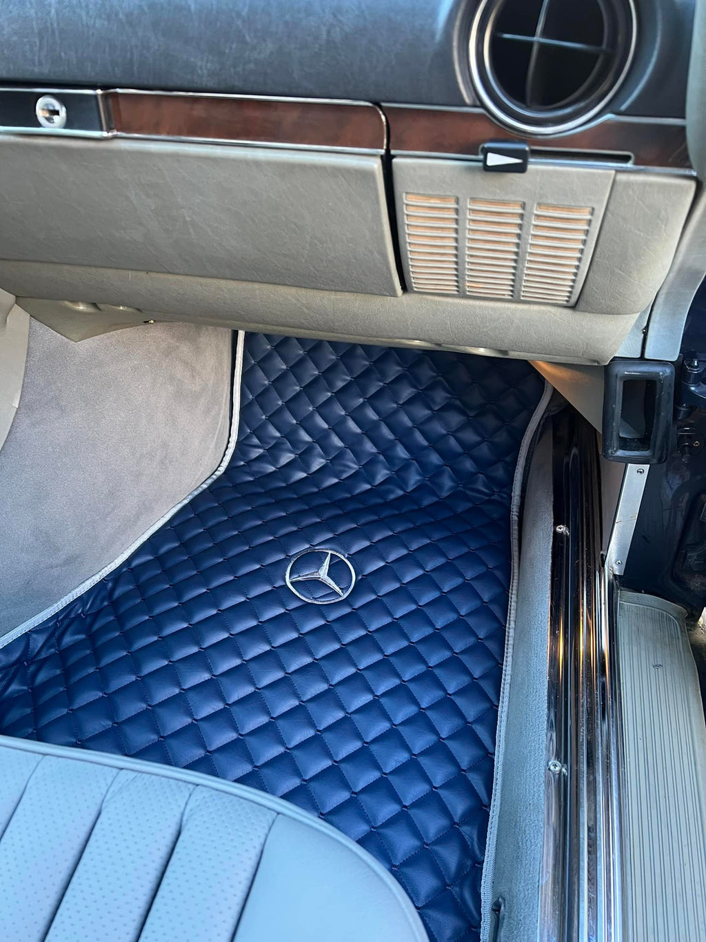 Mercedes Luxury Custom Car Mats – Tailored Fit, Quilted Faux Leather & Custom Logo Embroidery
