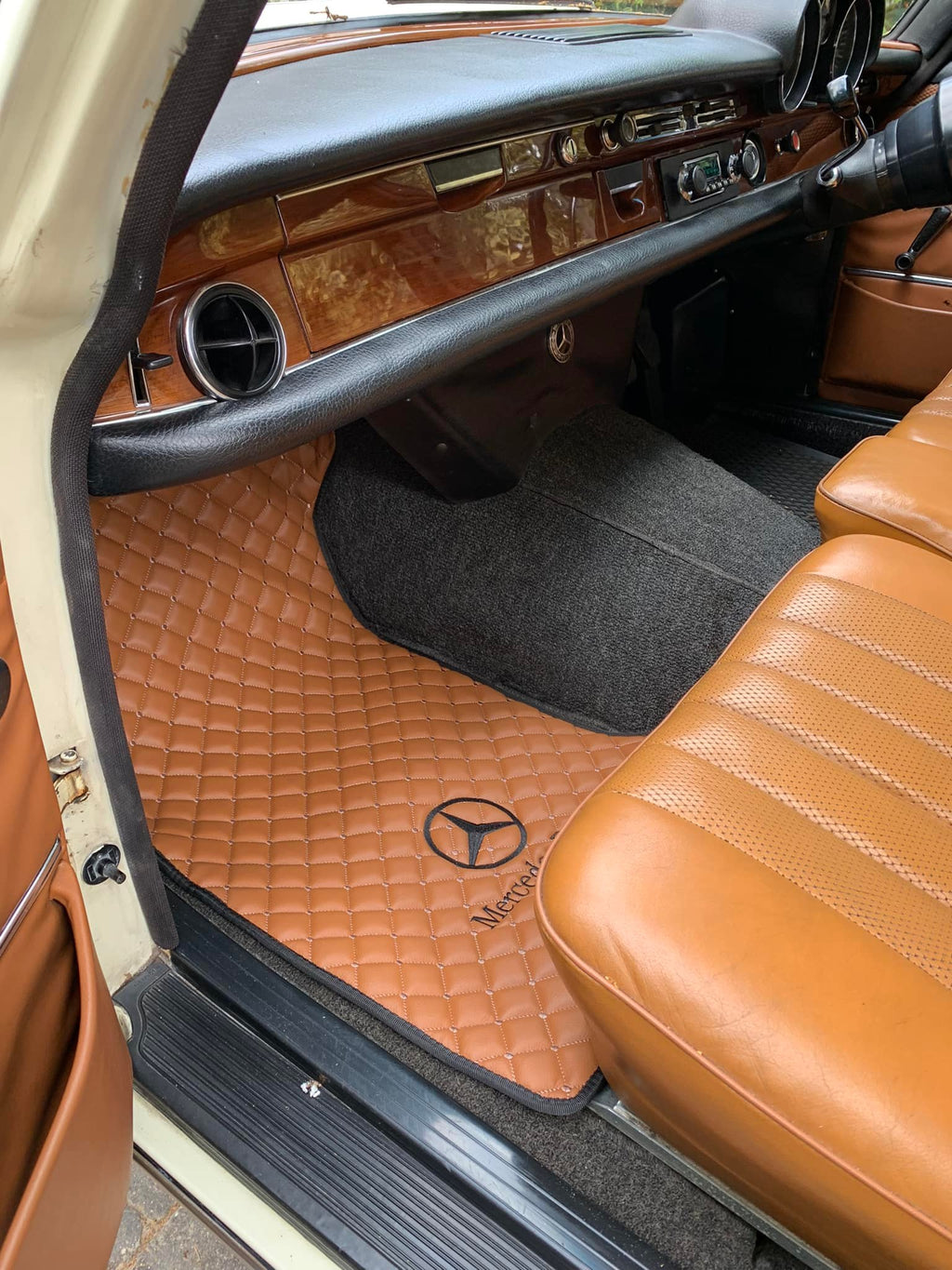 Mercedes Luxury Custom Car Mats – Tailored Fit, Quilted Faux Leather & Custom Logo Embroidery