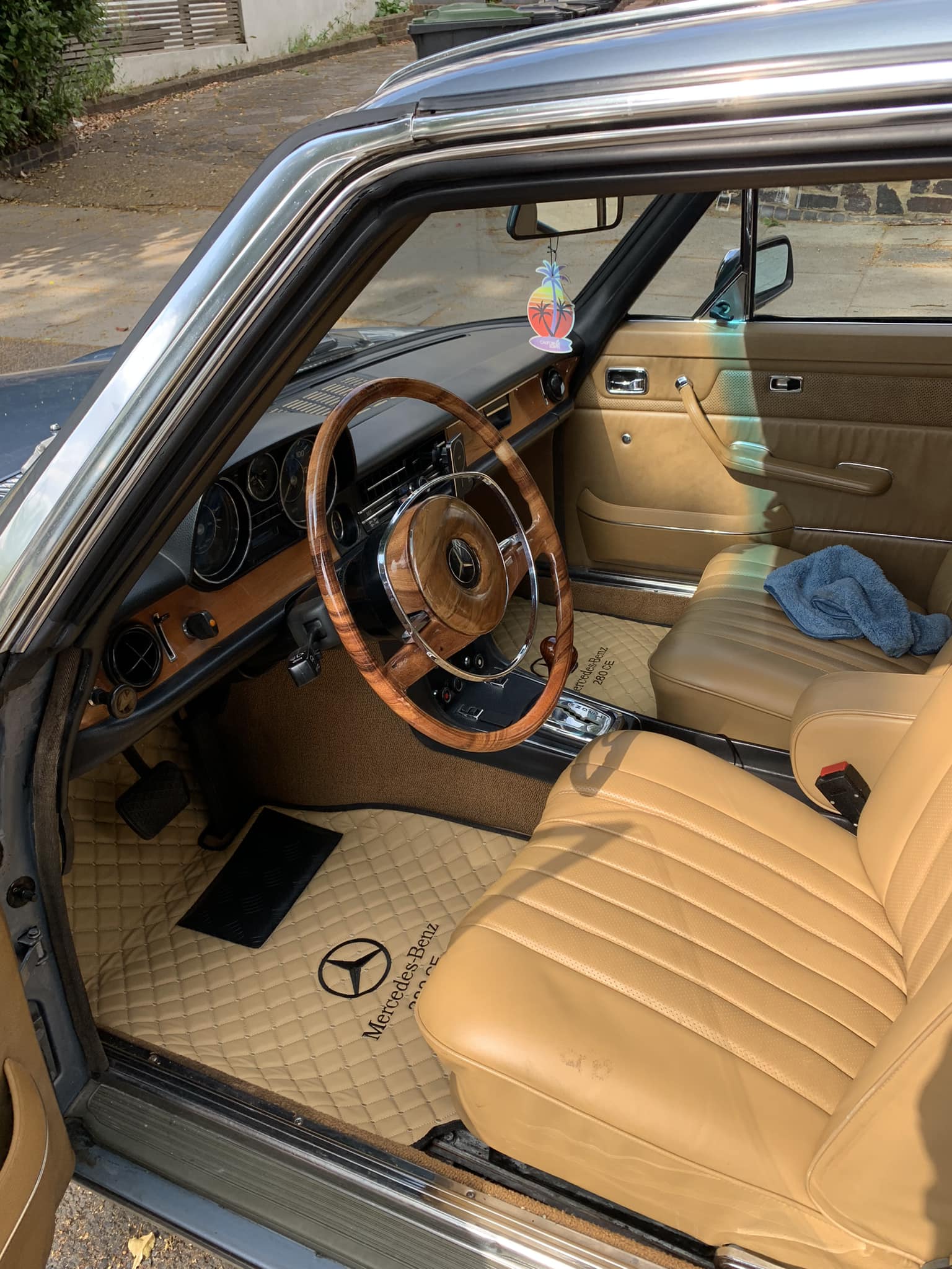 FRONT SET Mercedes Luxury Custom Car Mats – Tailored Fit, Quilted Faux Leather & Custom Logo Embroidery