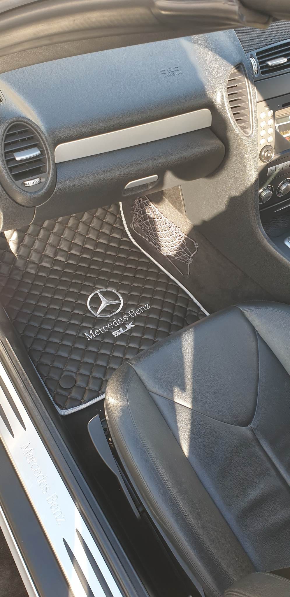 Mercedes Luxury Custom Car Mats – Tailored Fit, Quilted Faux Leather & Custom Logo Embroidery