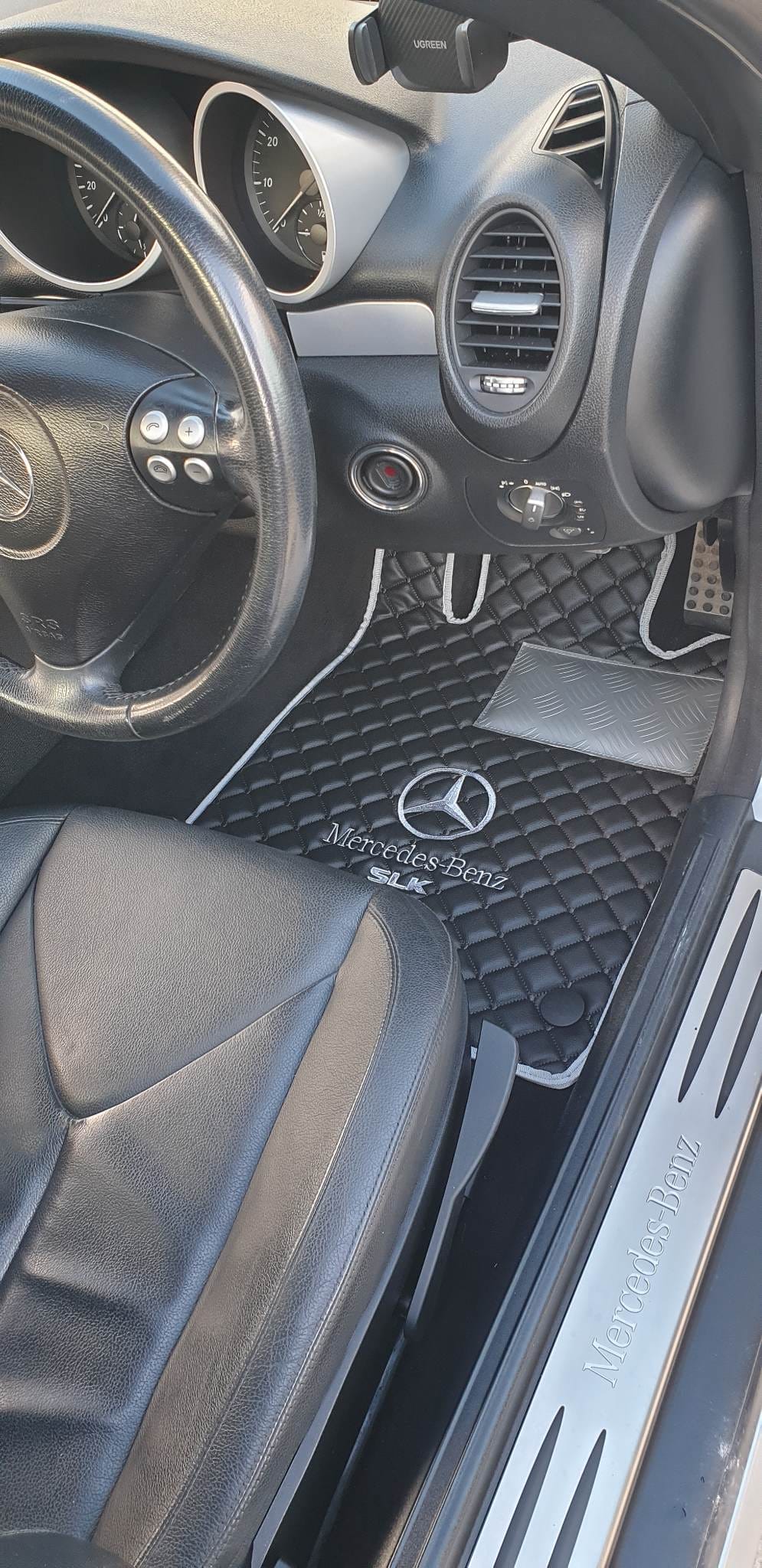 Mercedes Luxury Custom Car Mats – Tailored Fit, Quilted Faux Leather & Custom Logo Embroidery