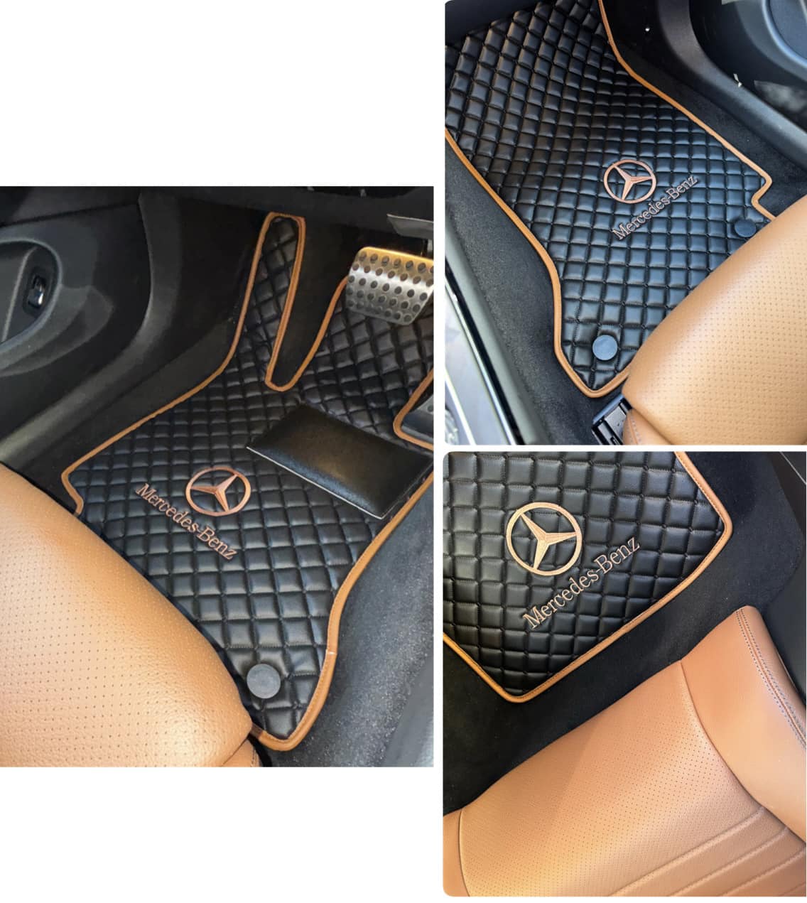 Mercedes Luxury Custom Car Mats – Tailored Fit, Quilted Faux Leather & Custom Logo Embroidery