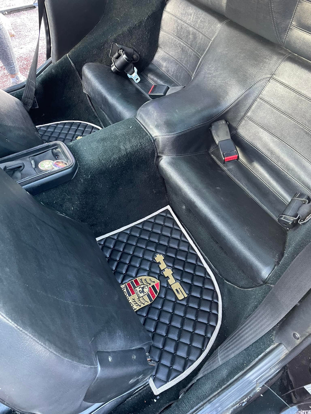Porsche Luxury Custom Car Mats – Tailored Fit, Quilted Faux Leather & Custom Logo Embroidery