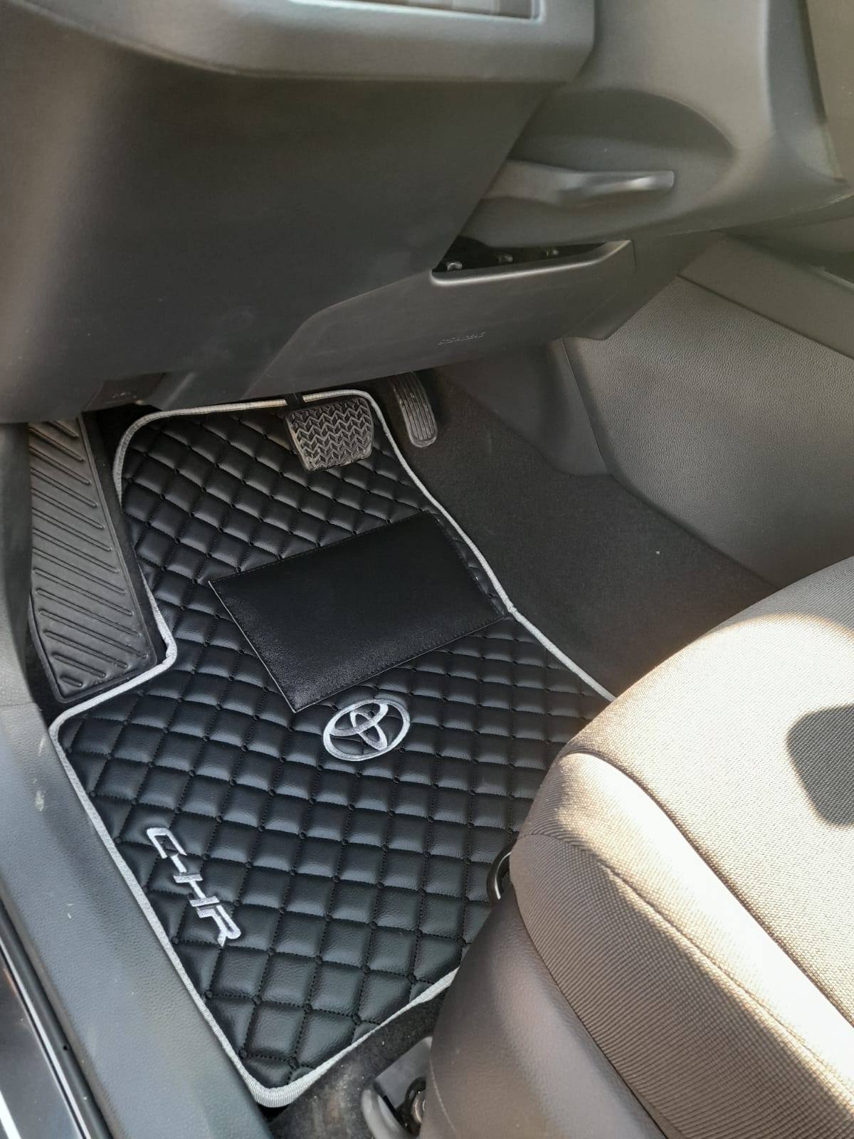 FRONT SET Toyota / Lexus Luxury Custom Car Mats – Tailored Fit, Quilted Faux Leather & Custom Logo Embroidery