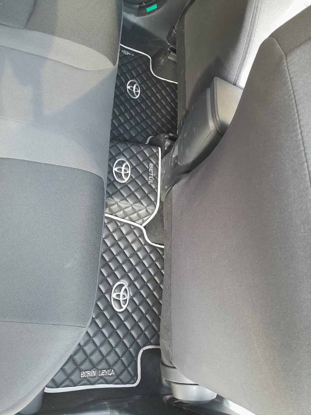 Toyota / Lexus Luxury Custom Car Mats – Tailored Fit, Quilted Faux Leather & Custom Logo Embroidery